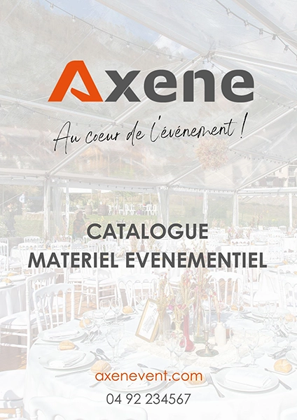 Catalogue matériel évènementiel AXENE, prestataire à Gap et à Manosque